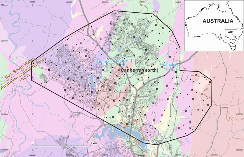 Map Of Canberra Test Samples 1024x659
