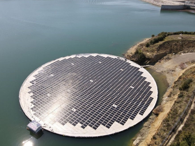 Floating Solar Power Plant in Albania Repaired