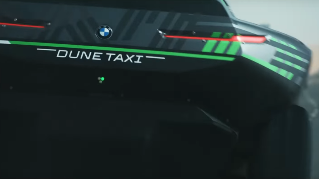 An image taken from the BMW Dune Taxi video.