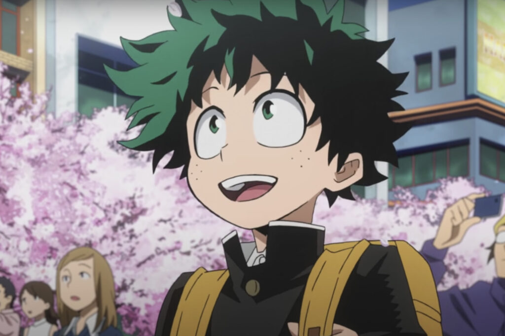 An image form the My Hero Academia anime.