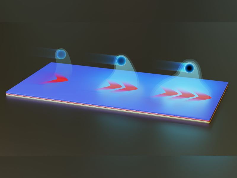 First Observation of the Cherenkov Radiation Phenomenon in a 2D Space