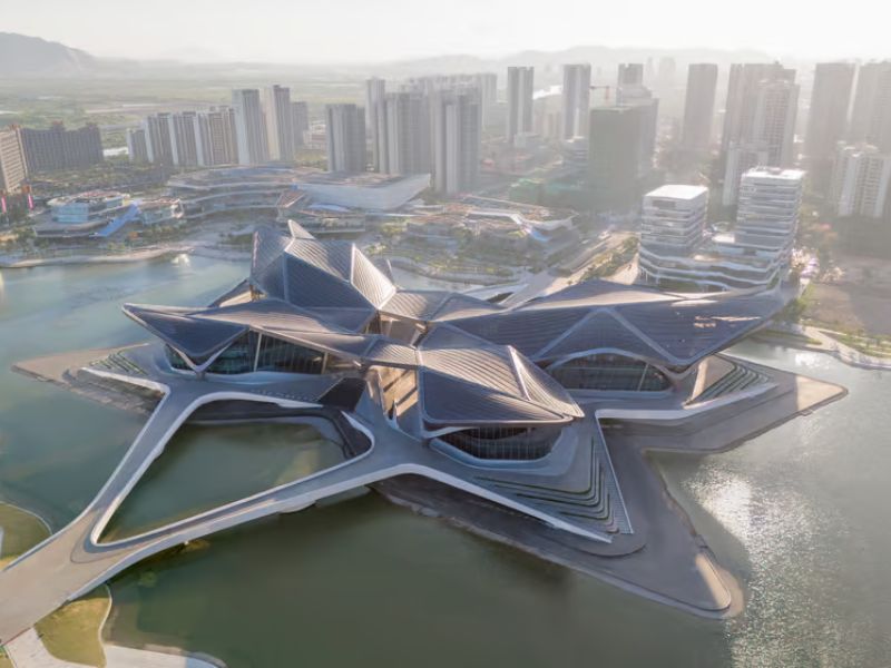 Bird-Inspired Cultural Center Blossoms in China