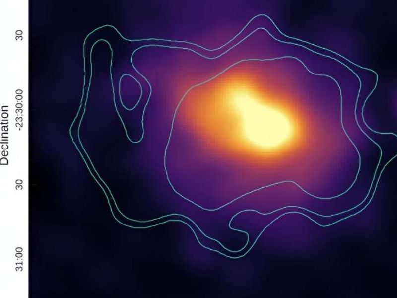 Astronomers Spot Radio Halo in Massive Galaxy Cluster