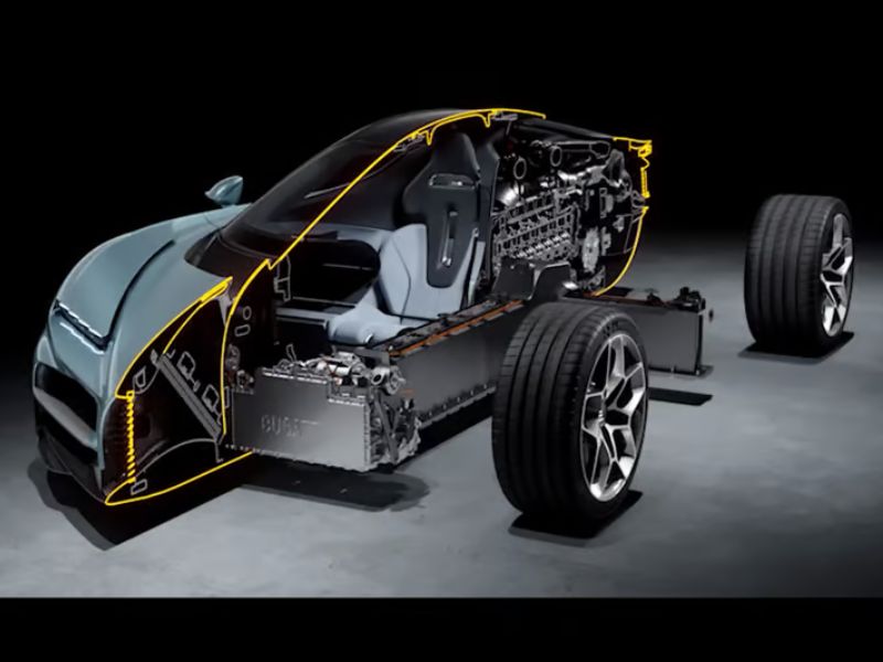 Bugatti’s All-wheel-drive Hybrid Powertrain is Absolutely Wild