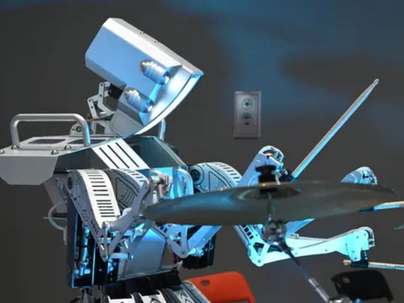 A Robotic Drummer Slowly Develops Human-like Behaviors