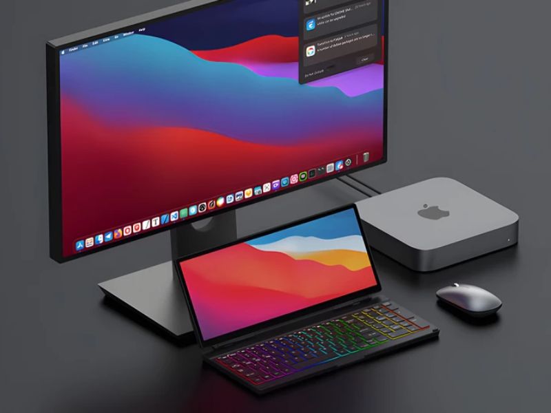 Portable Keyboard with Touchscreen Enables Multitasking on the go