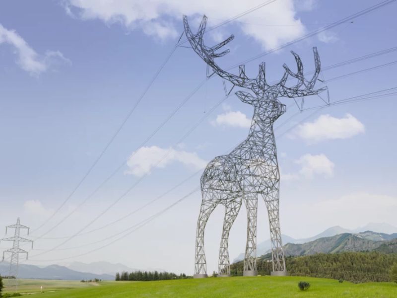 Power Lines Come Alive with Massive Animal-Shaped Pylons