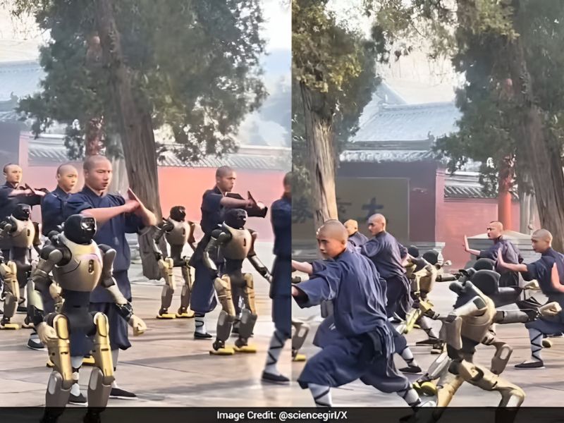 Robots Train with Monks at Shaolin Temple