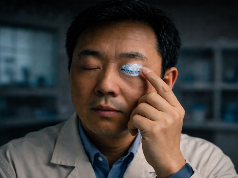 Scientists have created infrared contact lenses that reportedly enable people to see in the dark — and even more surprisingly, while their eyes are closed.