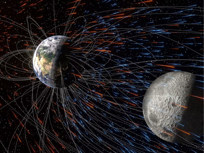 A new study suggests that particles from Earth’s atmosphere have been swept into space by solar wind and deposited on the Moon for billions of years, becoming mixed into its soil.
