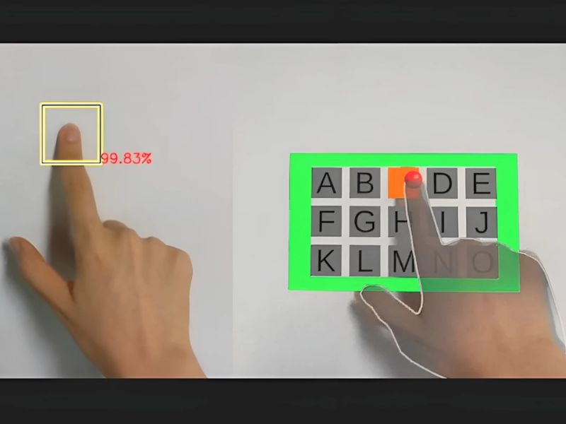 When you press your fingertip against a hard surface and it turns white, that effect can now be used by scientists to create augmented reality (AR) touch panels on real-world surfaces like walls and desks.