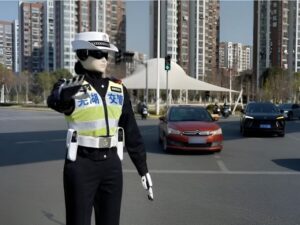 China is putting AI-driven humanoid robots to use on its streets