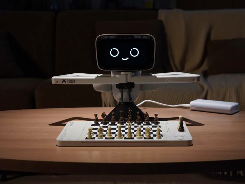 For strong opponents outside major chess hubs like St. Louis, Missouri, the SenseRobot Chess Mini—an AI-powered robotic chess coach on Kickstarter—may be the next best option.