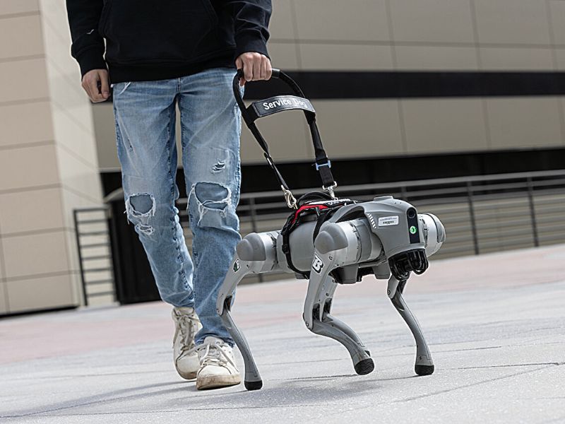 Guide dogs play a vital role in helping visually impaired individuals navigate safely, but they’ve never been able to communicate verbally with their owners—until now. Researchers at Binghamton University, part of the State University of New York, have developed a robotic guide dog powered by large language models that can plan optimal routes, guide users safely, and provide real-time spoken feedback throughout the journey.